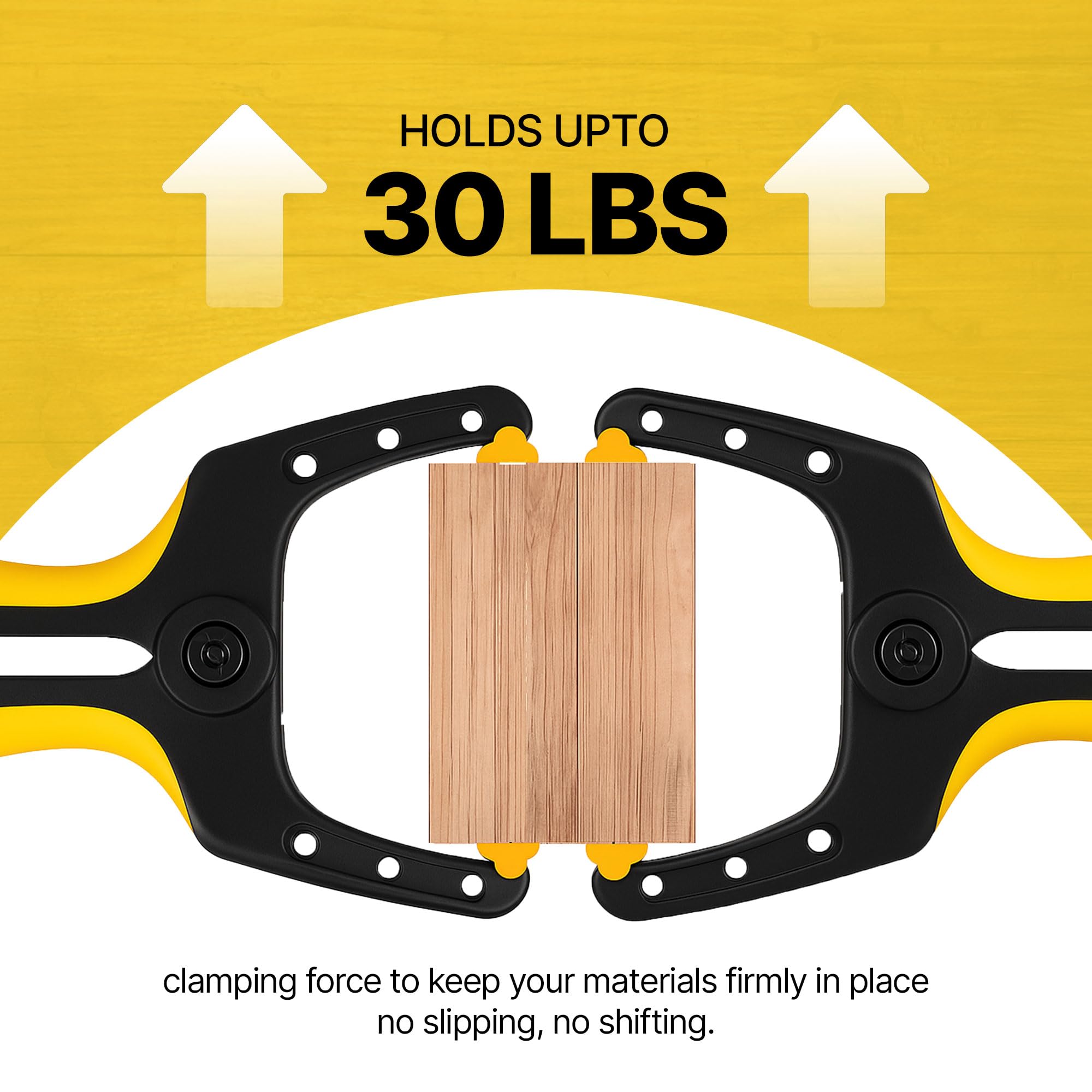 Spring Clamps [10 Pack] – 4-Inch Clamps Heavy Duty with 30lb Grip Strength & 2" Jaw Capacity | Rust-Free for Backdrop with Non-Slip Pads | Heavy Duty Clamps, Crafts, DIY & Tarps