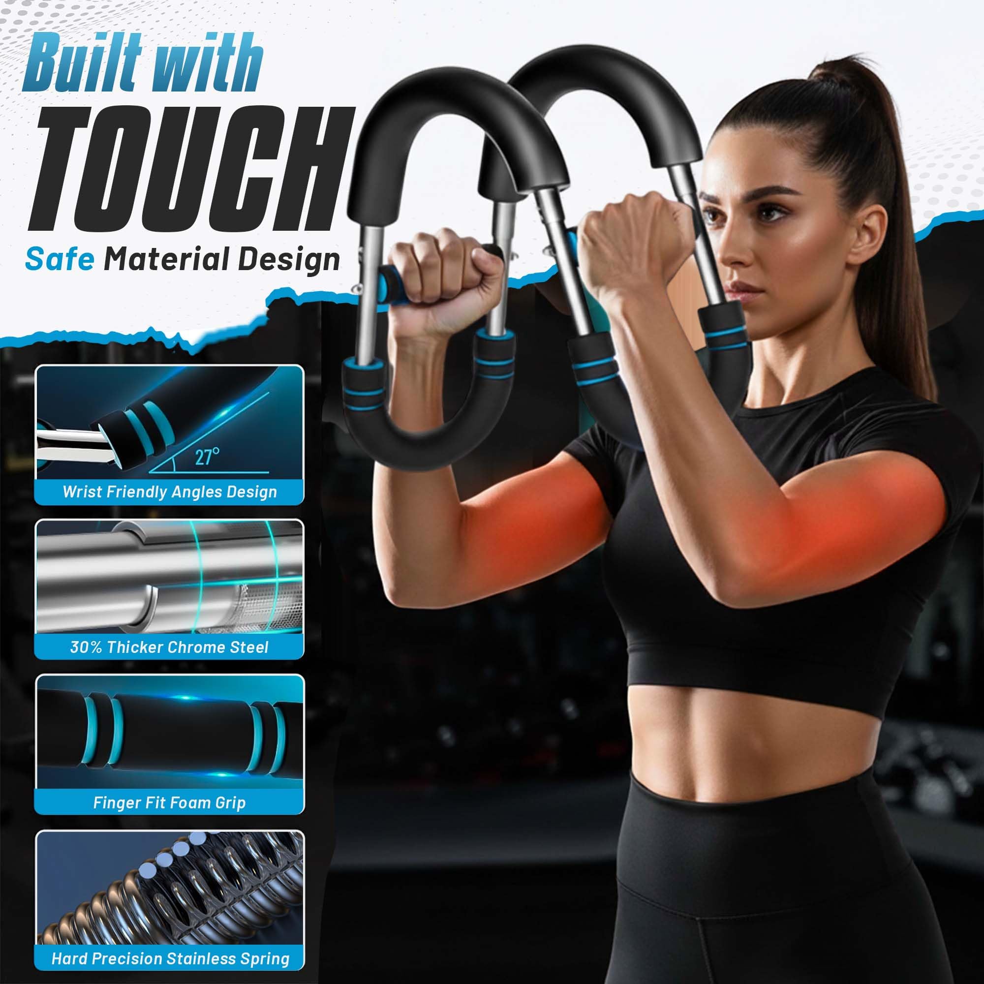 Twister Arm Trainer – Adjustable Resistance, Chest and Arm Trainer for Men, Portable for Chest Workout, Multifunctional Muscle Strength Equipment Home Gym Fitness